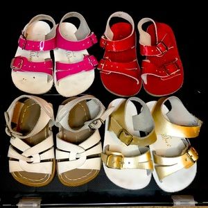 4 Pair Sun San Baby Girl 3 Sandals Sea Wees Shoes
